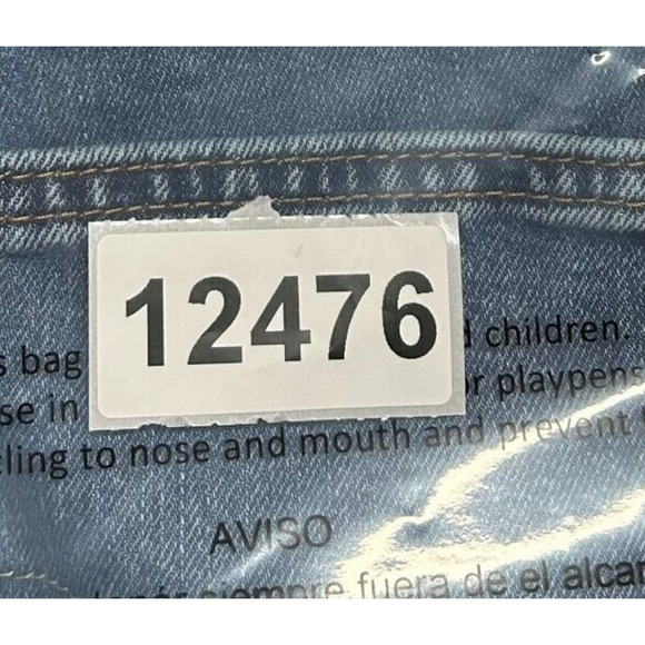 Levis 559 Shorts Mens 34 Blue Denim Cutoffs Measures 34X12 Raw Hem Medium Wash - Picture 7 of 7